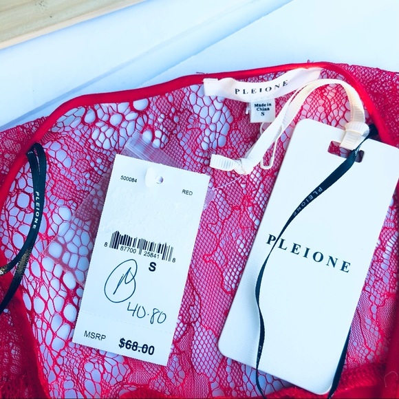 Pleione  Blouse  long sleeves Lace Top Size Small - Picture 6 of 6